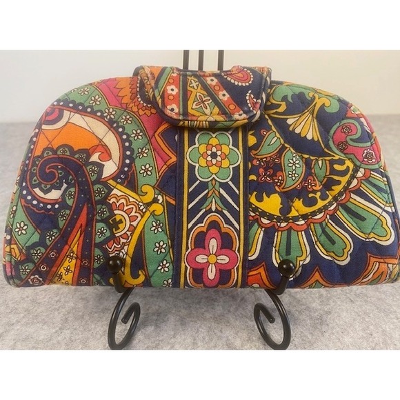 Vera Bradley Handbags - Vera Bradley Women's Wallet Coin Case Bright Paisley Print Clutch Snap Closure